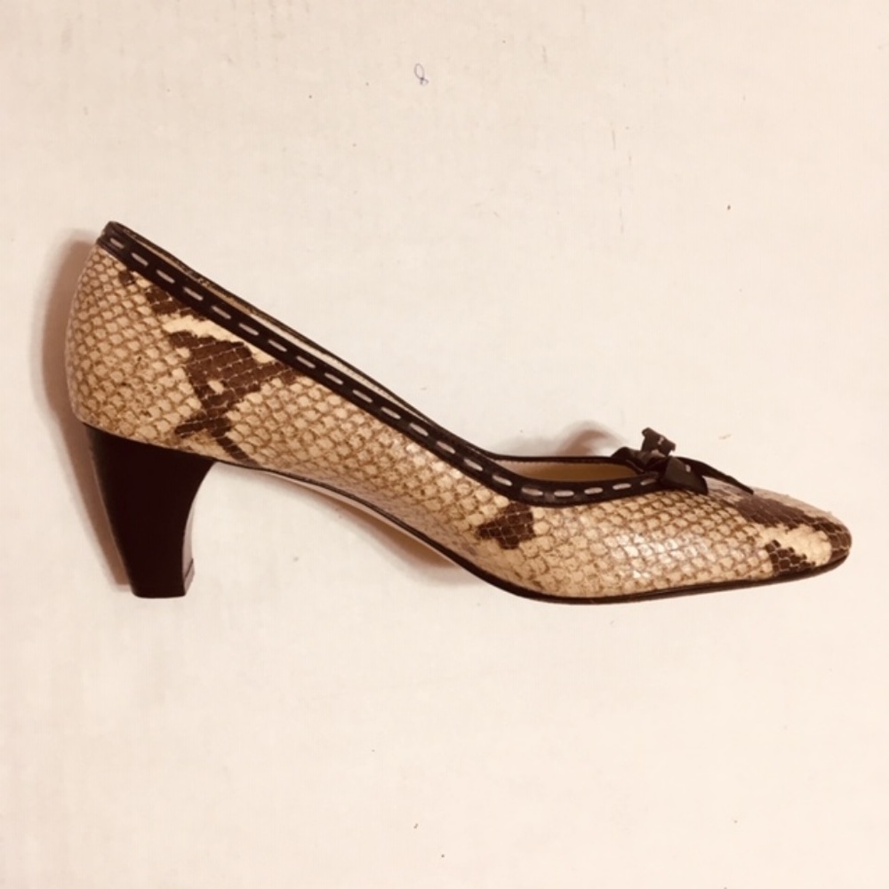 Rangoni Women's Snake Skin Leather Pumps 7B